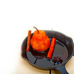 Image showing poached pears delicious home made recipe