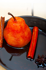 Image showing poached pears delicious home made recipe