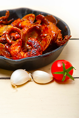 Image showing fresh seafoos stew on an iron skillet