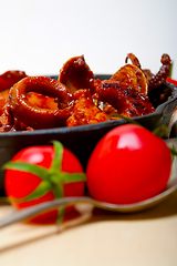 Image showing fresh seafoos stew on an iron skillet