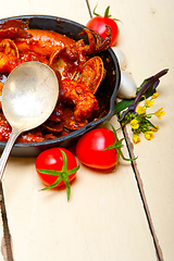 Image showing fresh seafoos stew on an iron skillet