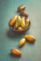 Image showing Australian finger lime or caviar lime, edible fruits used in gourmet cuisine