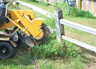 Image showing Stump machine at work.