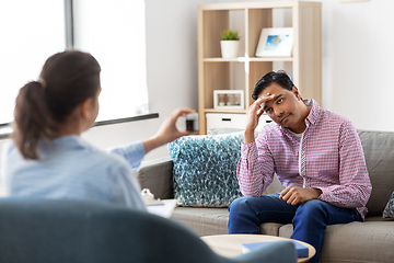 Image showing man and psychologist at psychotherapy session