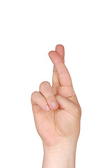 Image showing Crossed Fingers