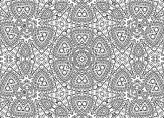 Image showing Black and white abstract outline pattern