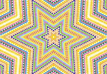 Image showing Bright abstract colorful concentric pattern