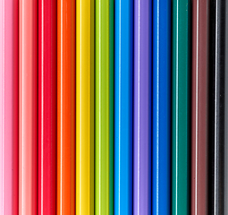 Image showing wooden color pencils