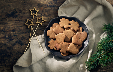 Image showing freshly baked gingerbread cookies