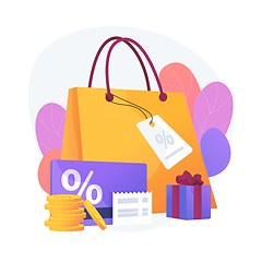 Image showing Shopping discounts vector concept metaphor