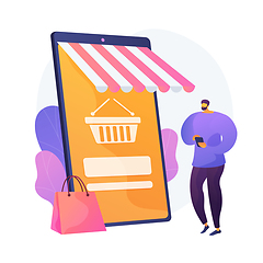 Image showing Online shopping vector concept metaphor