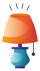 Image showing Colorful table lamp vector illustration on a white background