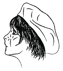 Image showing A doodle of a boy vector or color illustration