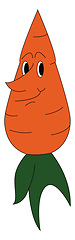 Image showing Baby orange carrot vector or color illustration