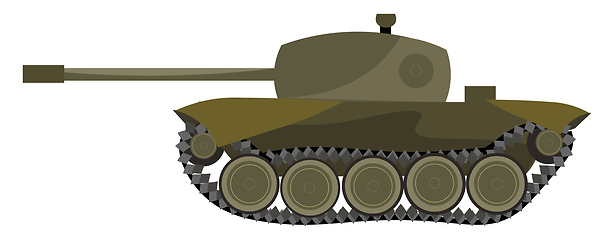 Image showing A heavy tank vector or color illustration