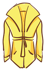 Image showing A stylish yellow coat vector or color illustration