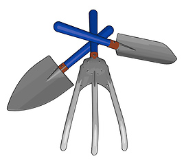 Image showing  Hand tools for gardening vector or color illustration