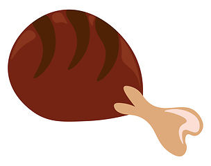 Image showing A big piece of chicken drumsticks a popular appetizer vector col