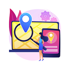 Image showing Cross-device tracking abstract concept vector illustration.