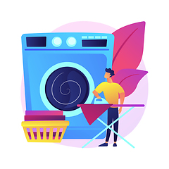 Image showing Dads and housework abstract concept vector illustration.