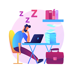 Image showing Sleep deprivation abstract concept vector illustration.