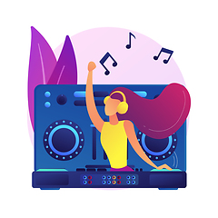 Image showing Electronic music abstract concept vector illustration.