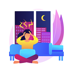 Image showing Sleep behavior disorder abstract concept vector illustration.