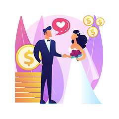 Image showing Marriage of convenience abstract concept vector illustration.