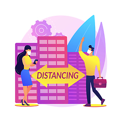 Image showing Keep distance abstract concept vector illustration.