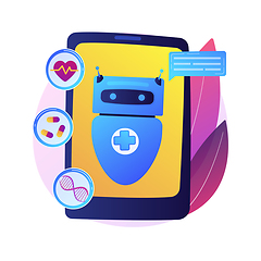 Image showing Chatbot in healthcare abstract concept vector illustration.