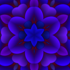 Image showing Blue Floral Abstract Image