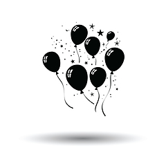 Image showing Party balloons and stars icon