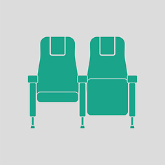 Image showing Cinema seats icon