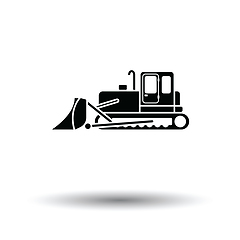 Image showing Icon of Construction bulldozer