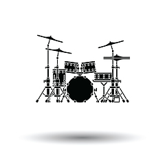 Image showing Drum set icon