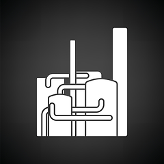 Image showing Chemical plant icon