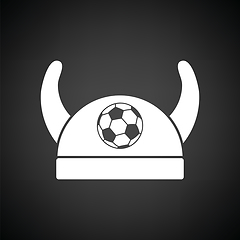 Image showing Football fans horned hat icon