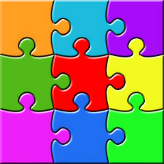 Image showing Colorful 3x3 Puzzle