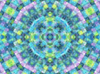 Image showing Bright background with concentric mosaic pattern