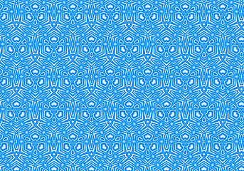 Image showing Abstract bright blue repeating pattern