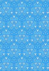 Image showing Abstract bright blue repeating pattern