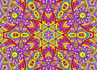 Image showing Abstract colorful concentric pattern 