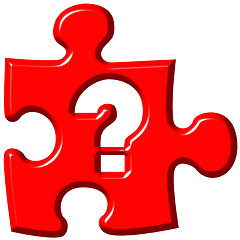 Image showing Question mark puzzle piece