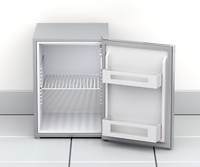 Image showing Empty small refrigerator