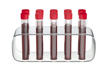 Image showing Test tubes with blood