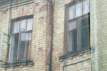 Image showing Two windows on the facade