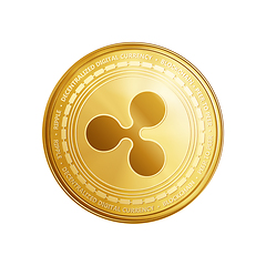 Image showing Golden Ripple blockchain coin symbol.