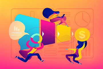 Image showing Sales pipeline management concept vector illustration.