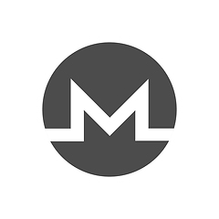 Image showing Monero coin symbol logo.