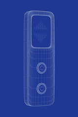 Image showing 3D model of elevator call panel